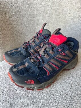 The North Face Goretex Navy & Red Hiking Shoes